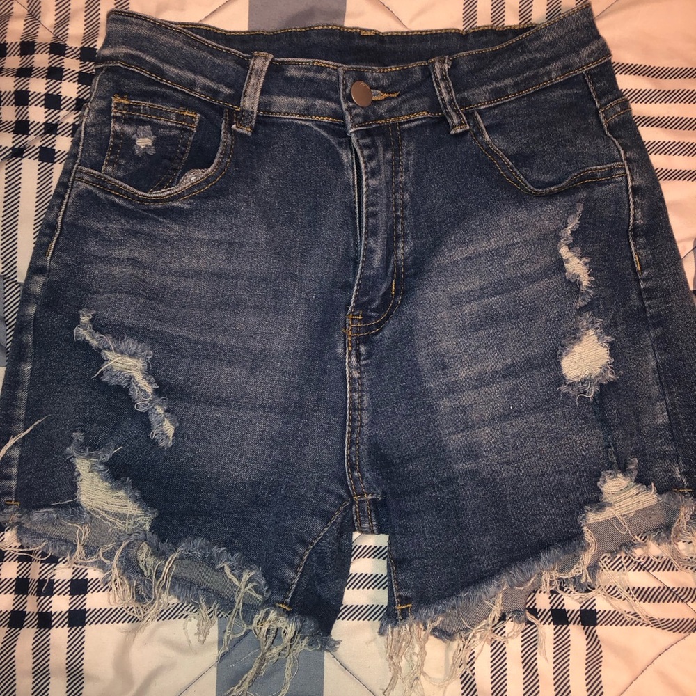 Distressed Denim Women Shorts